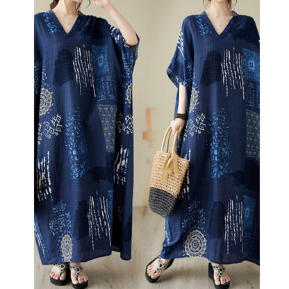 V neck long one piece D0065