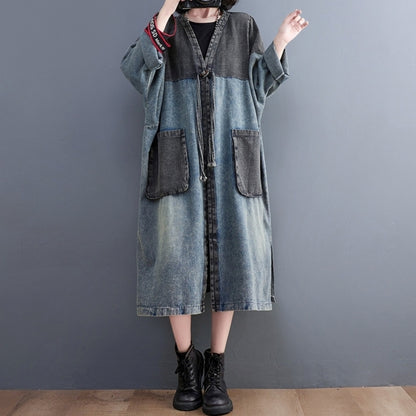Denim long jacket D0079