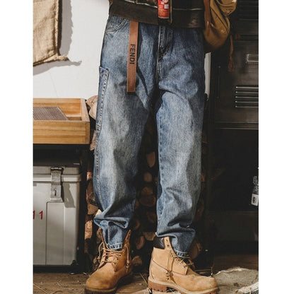 Loose Straight Denim Jeans D0006