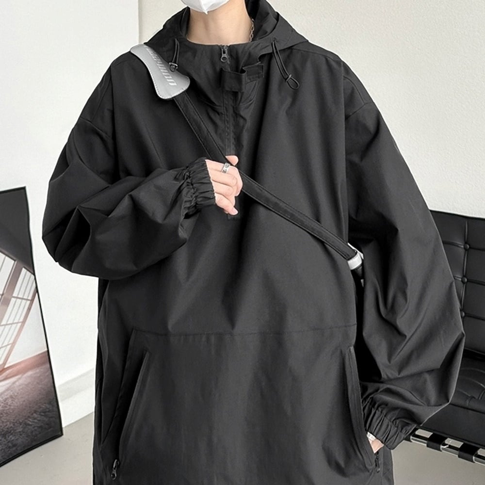 Big size anorak hoodie jacket HL2291