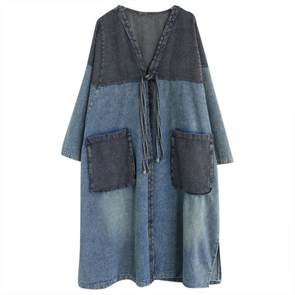 Denim long jacket D0079