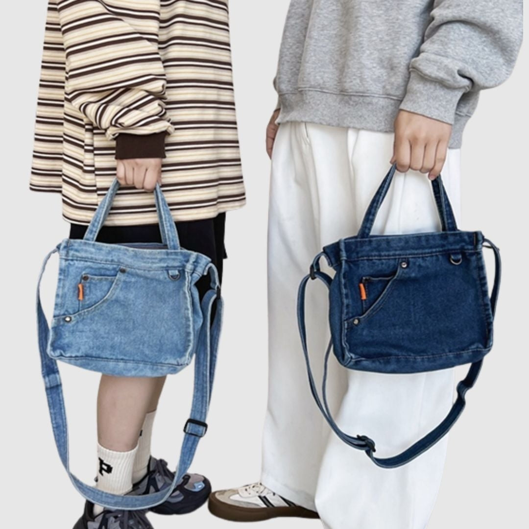 Denim shoulder bag D0039