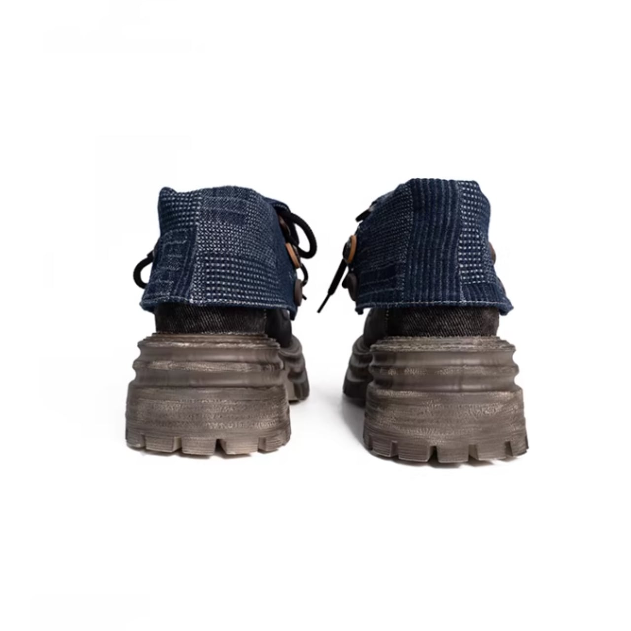 Platform denim boots D0139