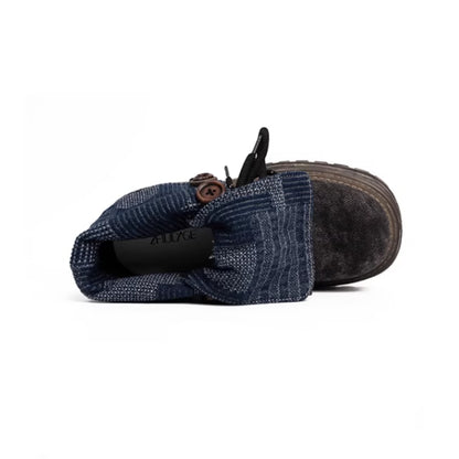 Platform denim boots D0139
