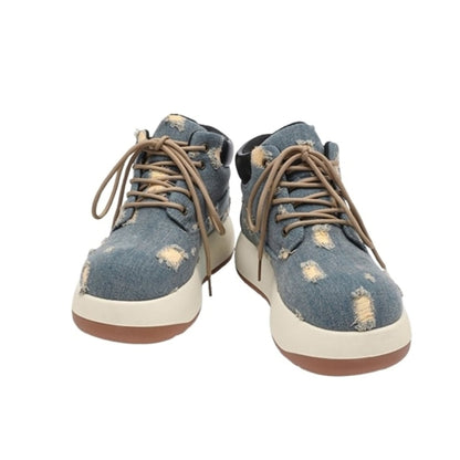 High cut denim sneakers D0140