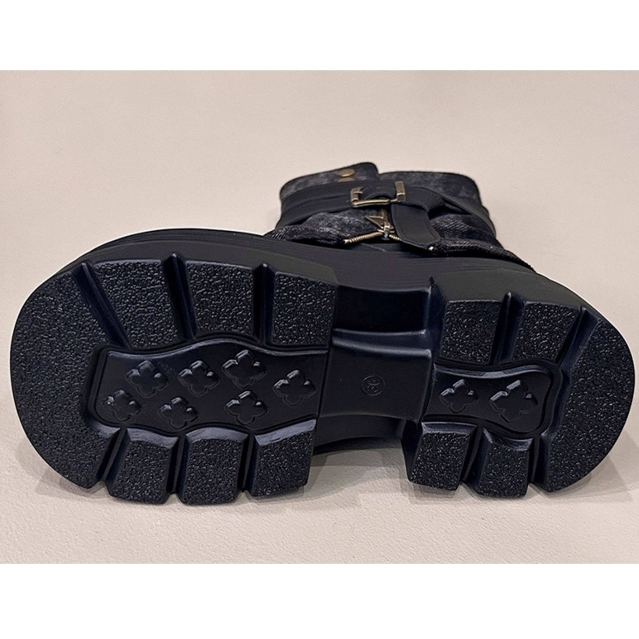 Platform midi boots D0144