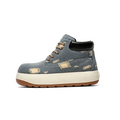 High cut denim sneakers D0140
