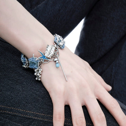 2WAY denim choker necklace D0162