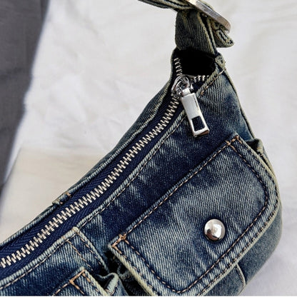Denim shoulder bag D0171
