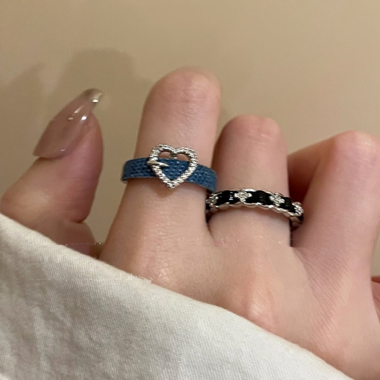 Denim ring set D0160