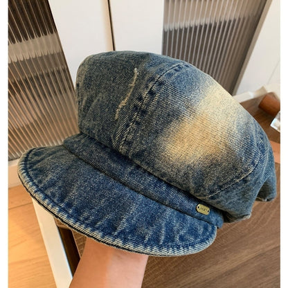 Denim newsboy cap D0167