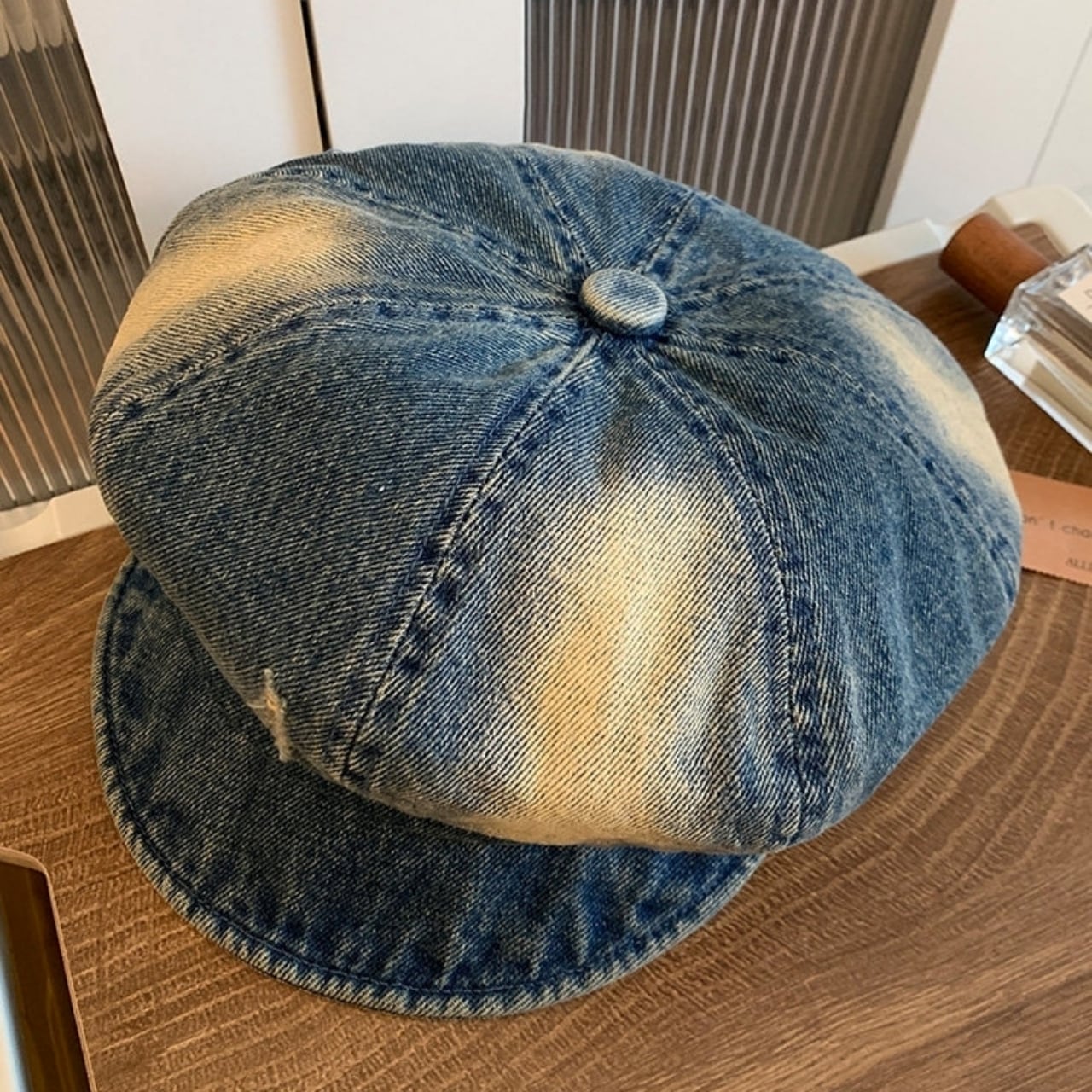 Denim newsboy cap D0167
