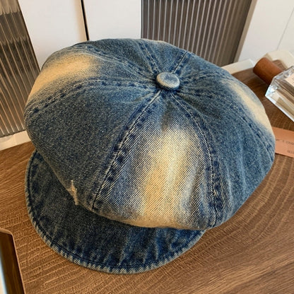 Denim newsboy cap D0167