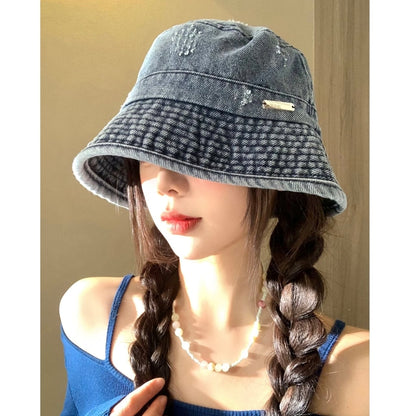 Denim bucket hat D0163