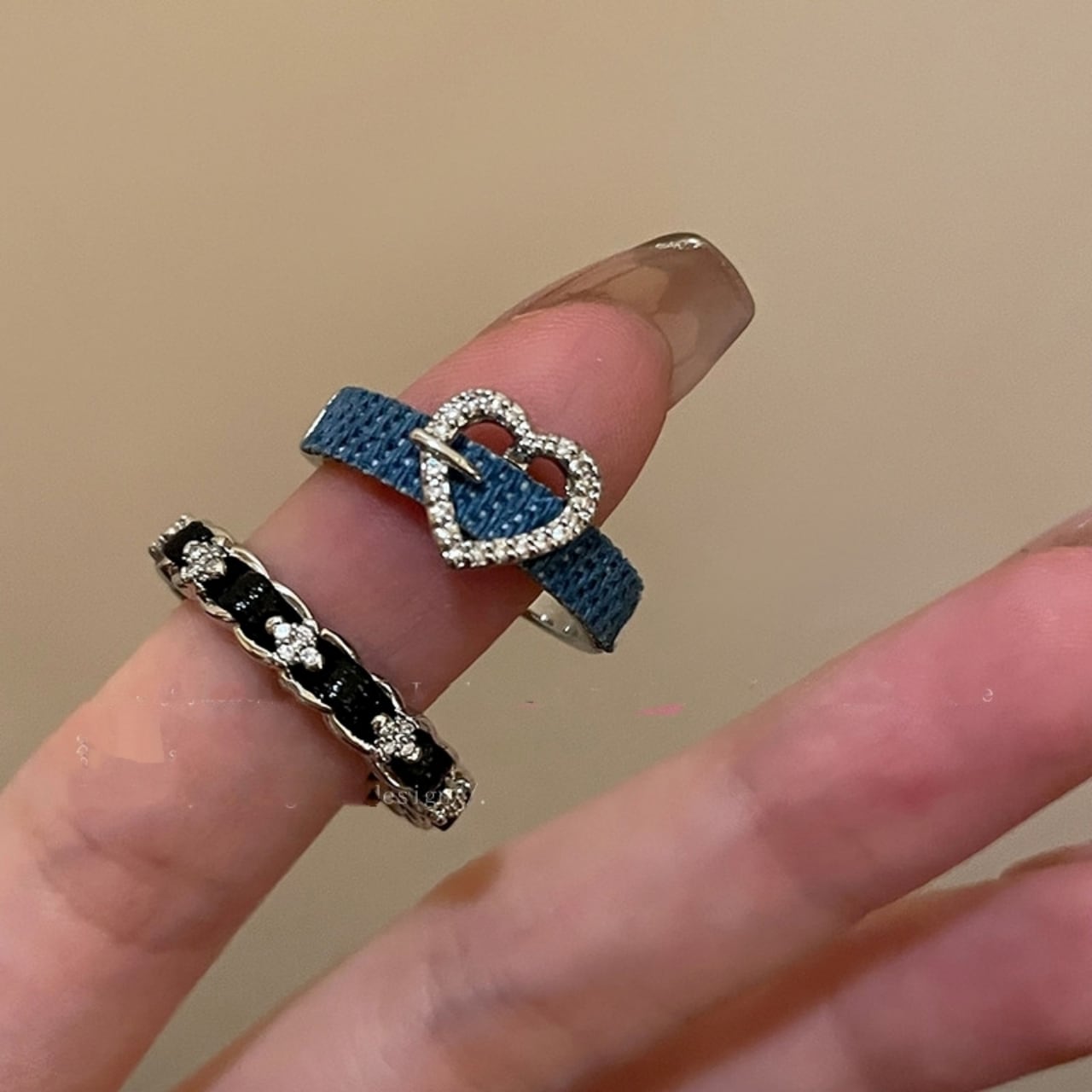 Denim ring set D0160
