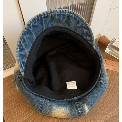 Denim newsboy cap D0167