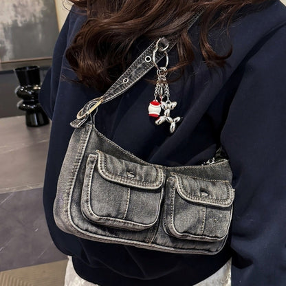 Denim shoulder bag D0171