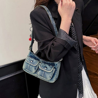 Denim shoulder bag D0171