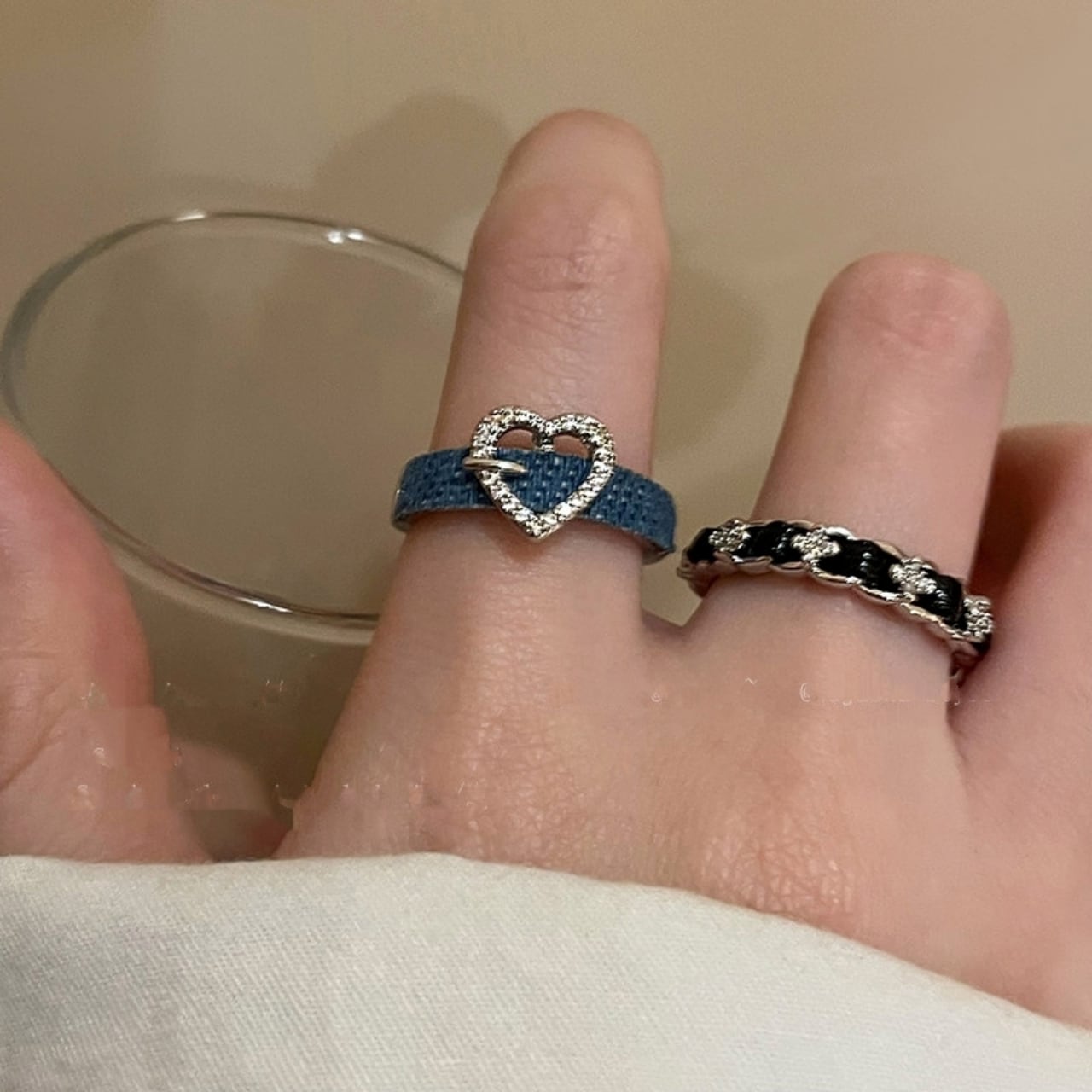 Denim ring set D0160