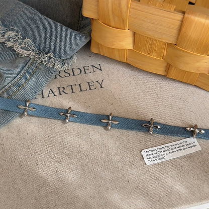Denim choker necklace D0161