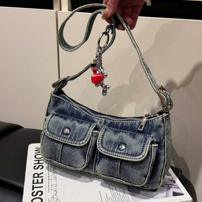 Denim shoulder bag D0171