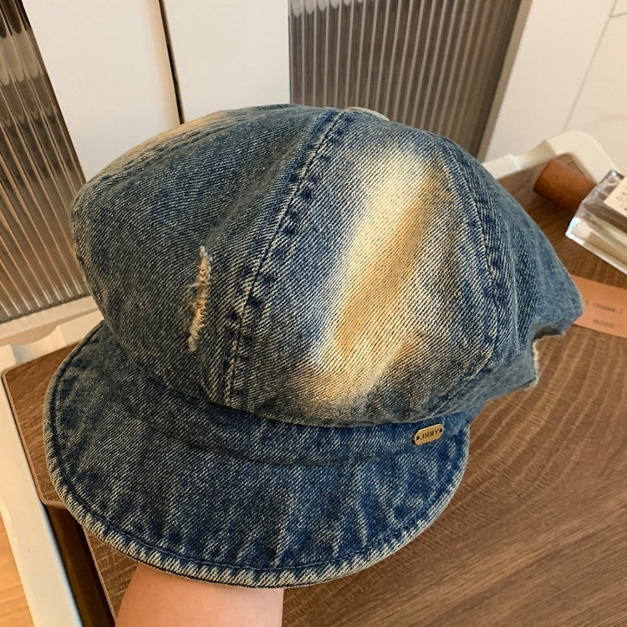 Denim newsboy cap D0167