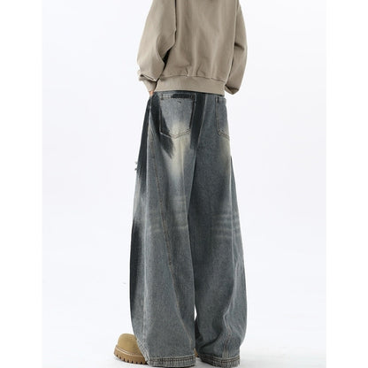 Paint design curve denim jeans D0191