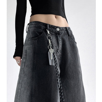 Wide leg gradient denim jeans D0192