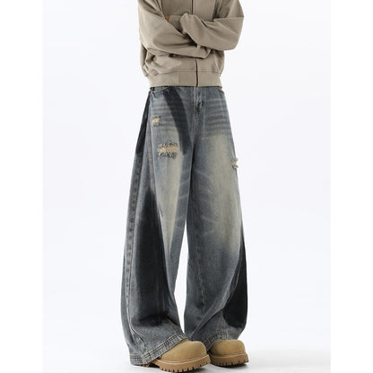 Paint design curve denim jeans D0191