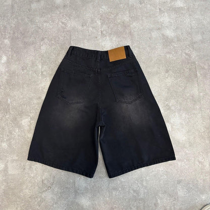 Half denim pants D0185