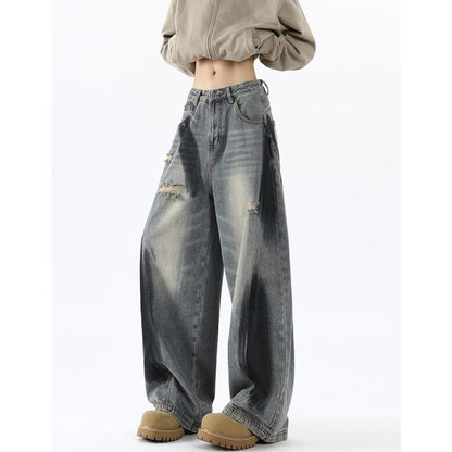 Paint design curve denim jeans D0191