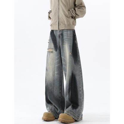 Paint design curve denim jeans D0191