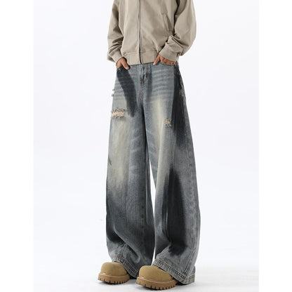 Paint design curve denim jeans D0191