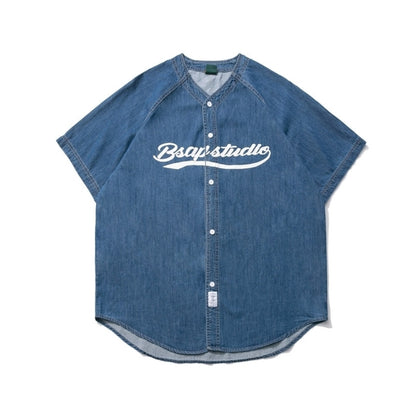Baseball denim shirt D0208