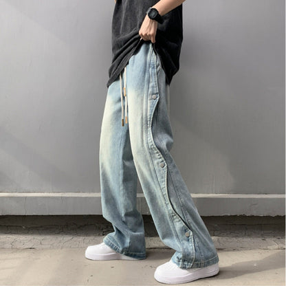 Loose straight denim jeans D0209