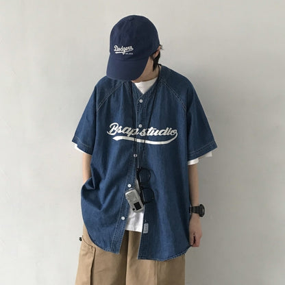 Baseball denim shirt D0208