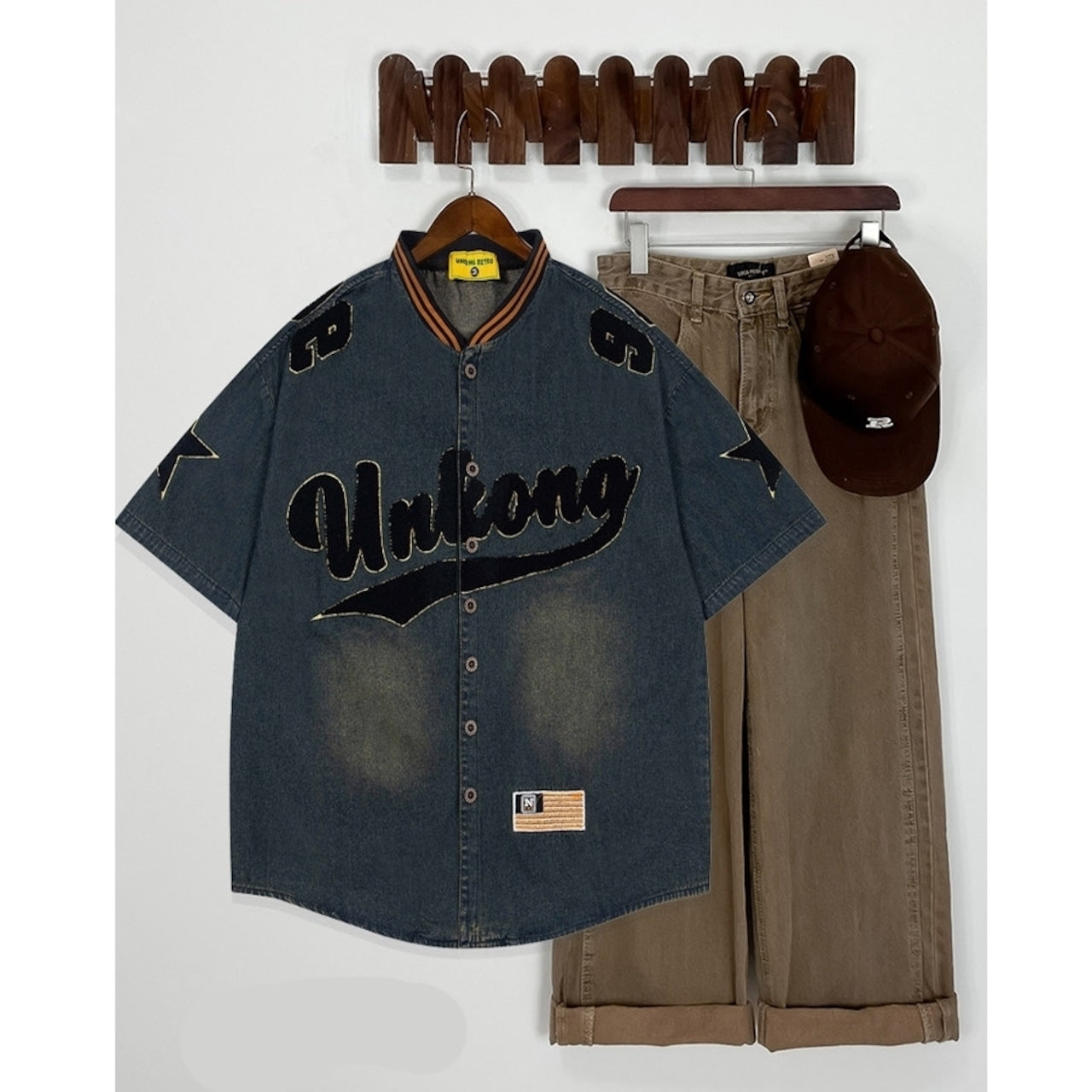 Sporty denim shirt D0207