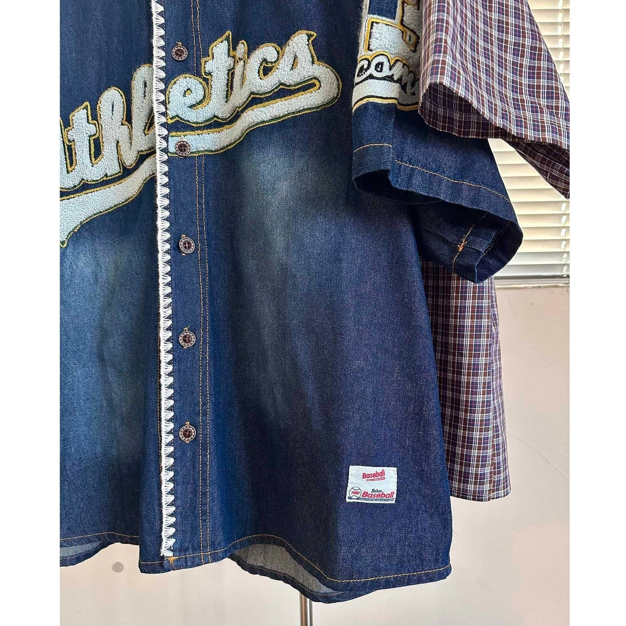 Baseball style denim shirt D0201