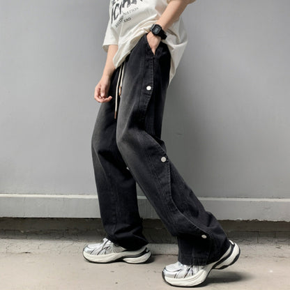 Loose straight denim jeans D0209