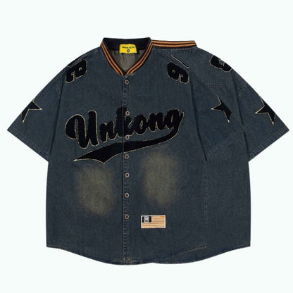 Sporty denim shirt D0207