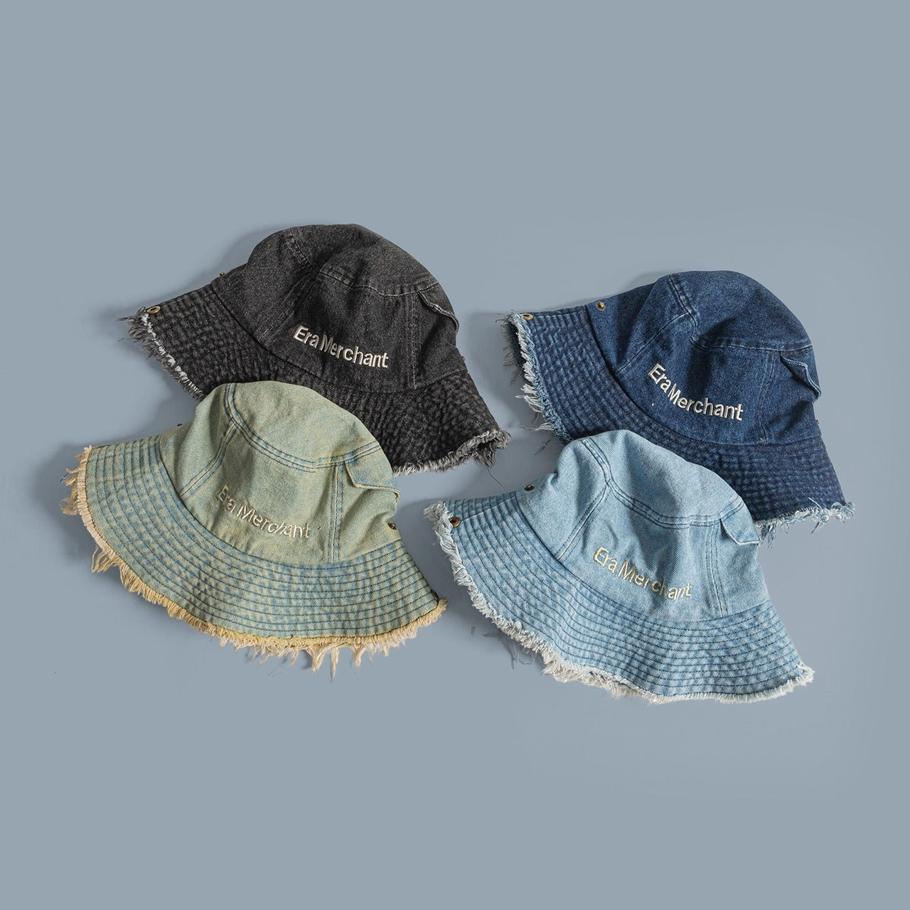 〇Fringe denim safari hat D0215