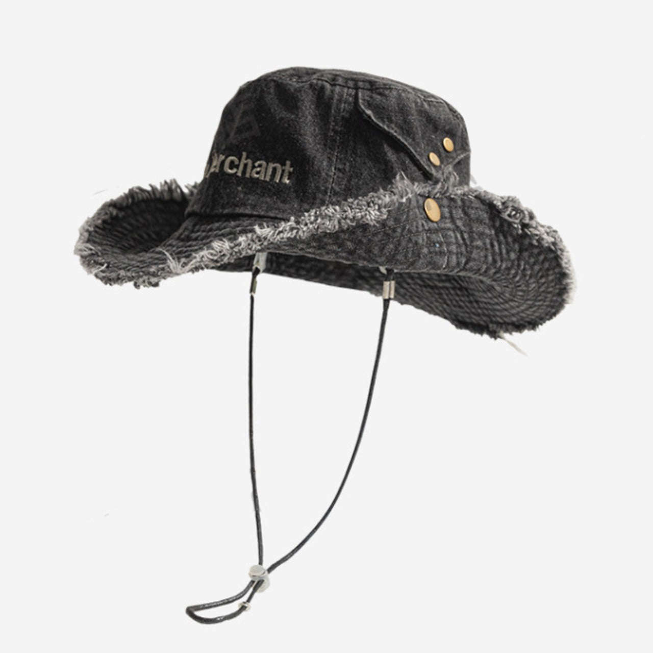 〇Fringe denim safari hat D0215