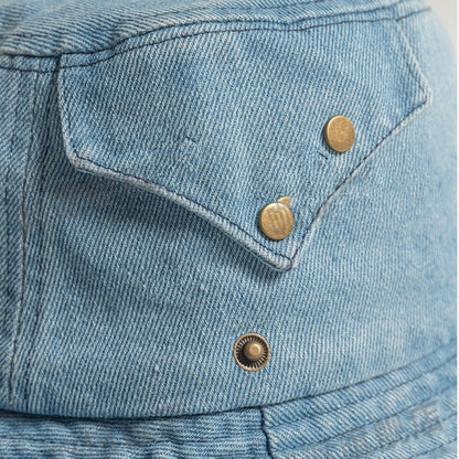 〇Fringe denim safari hat D0215
