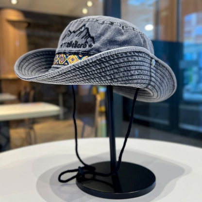 Western-style denim hat D0217