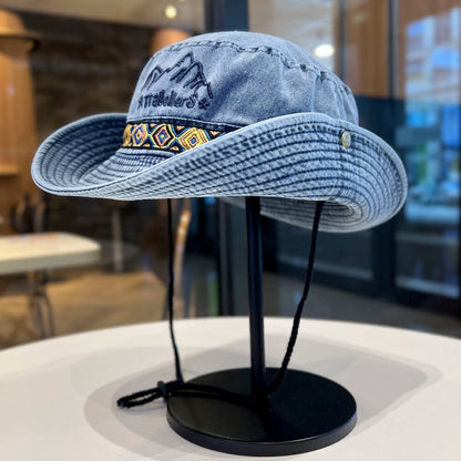 Western-style denim hat D0217