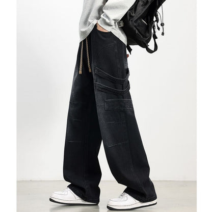 Wide-leg retro jeans D0223