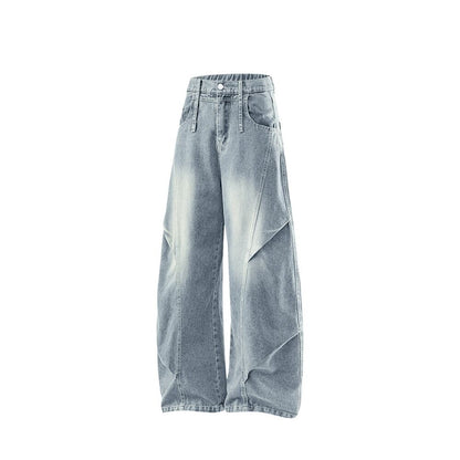 Striped short-sleeve shirt & denim pants D0219