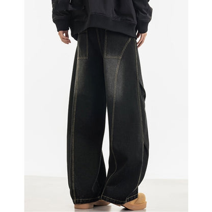 Retro Denim Curved Jeans D0222
