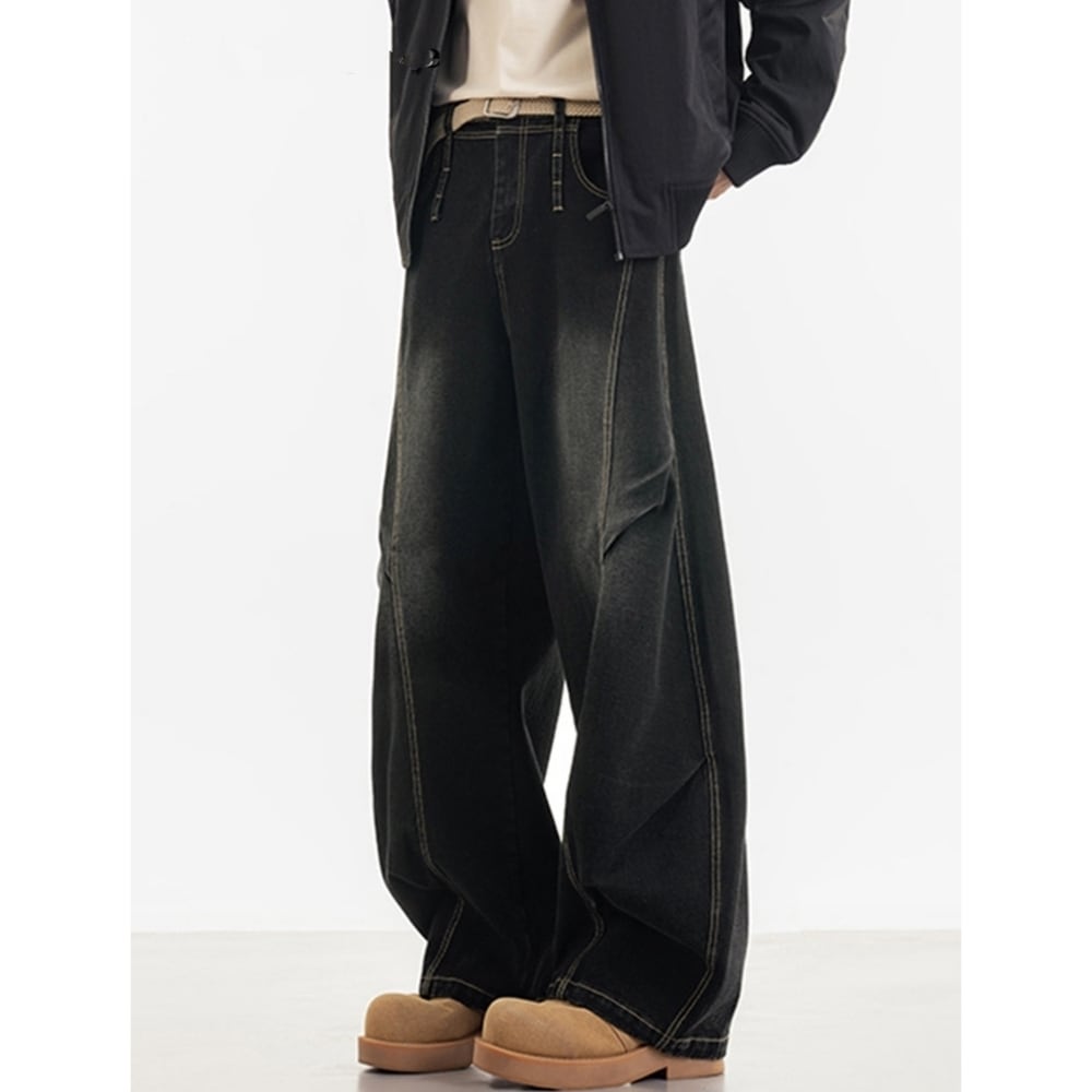Retro Denim Curved Jeans D0222