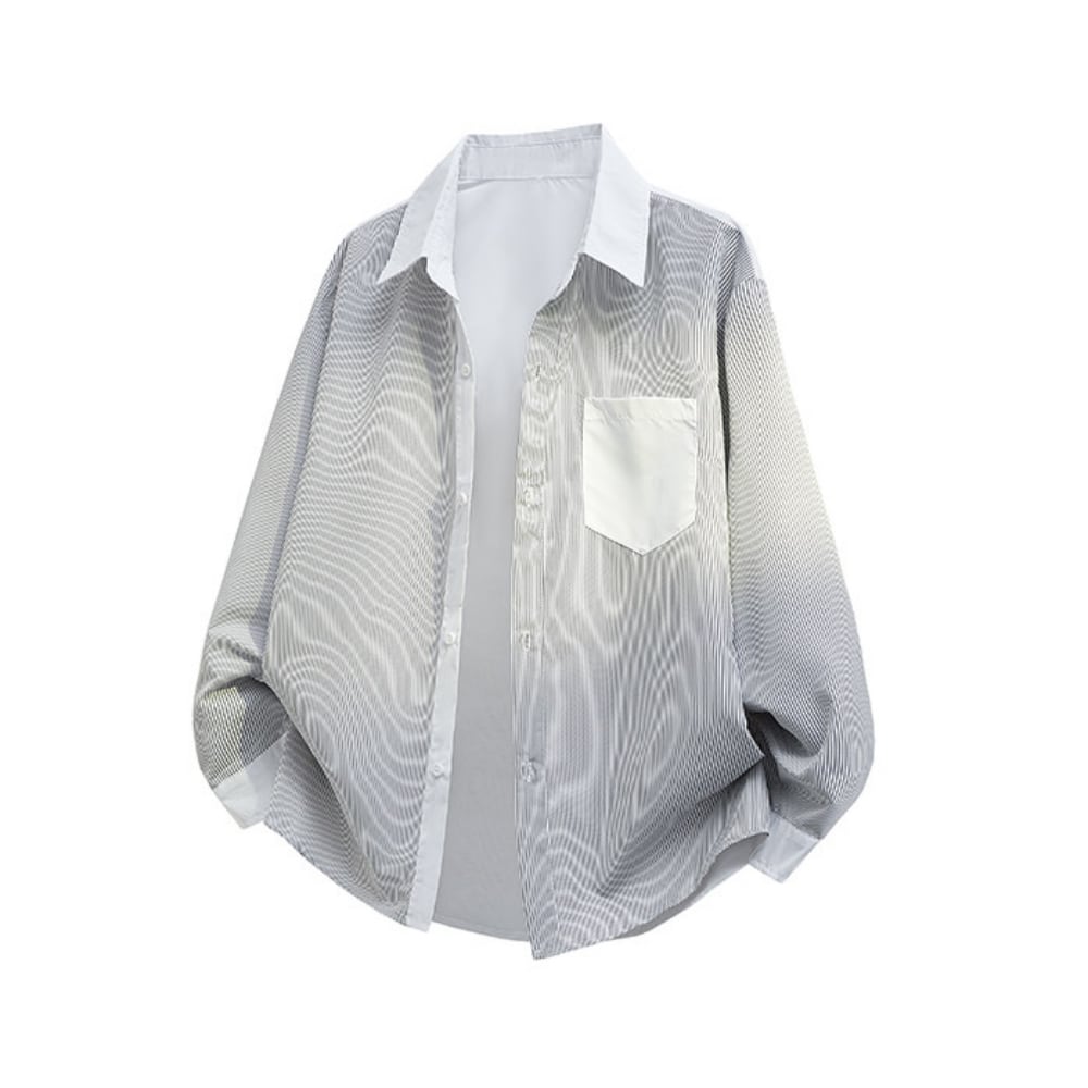 Striped long-sleeve shirt D0220
